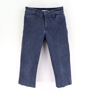 Lee Capri Jeans Natural Fit Womens 8 Blue Stretch‎ Pockets Just Below The Waist